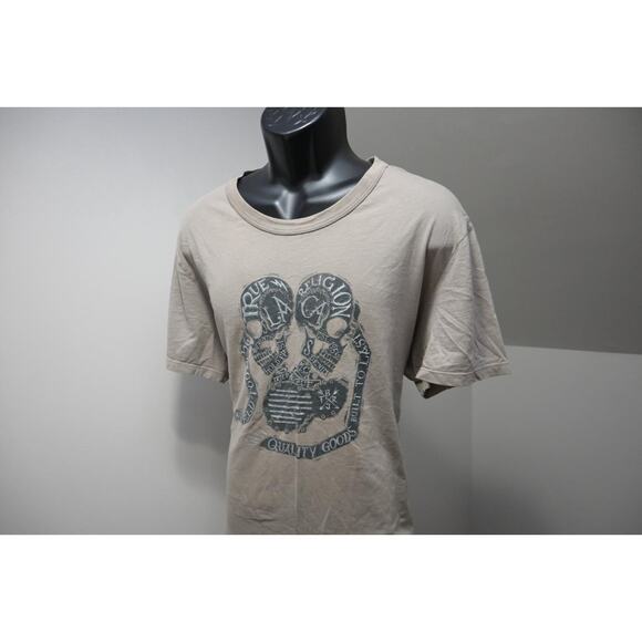 True Religion Graphic Tee Shirt Gray Short Sleeve Casual Mens Size 2XL - Picture 3 of 11